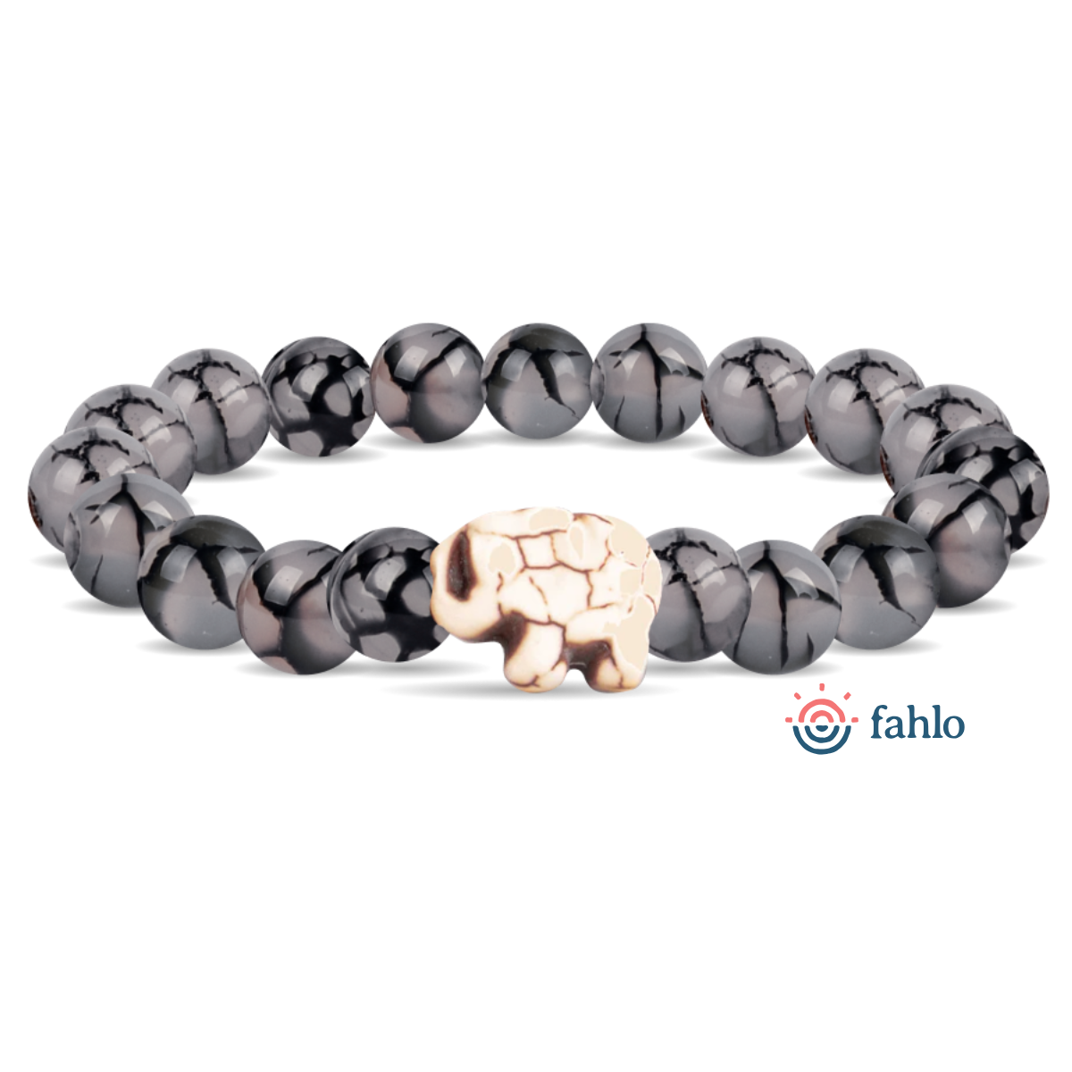 Bracciale Con Elefanti E Tracciamento GPS Live - Pietre Naturali Realizzato A Mano - Regalo Unico Per Amanti Della Natura - 3