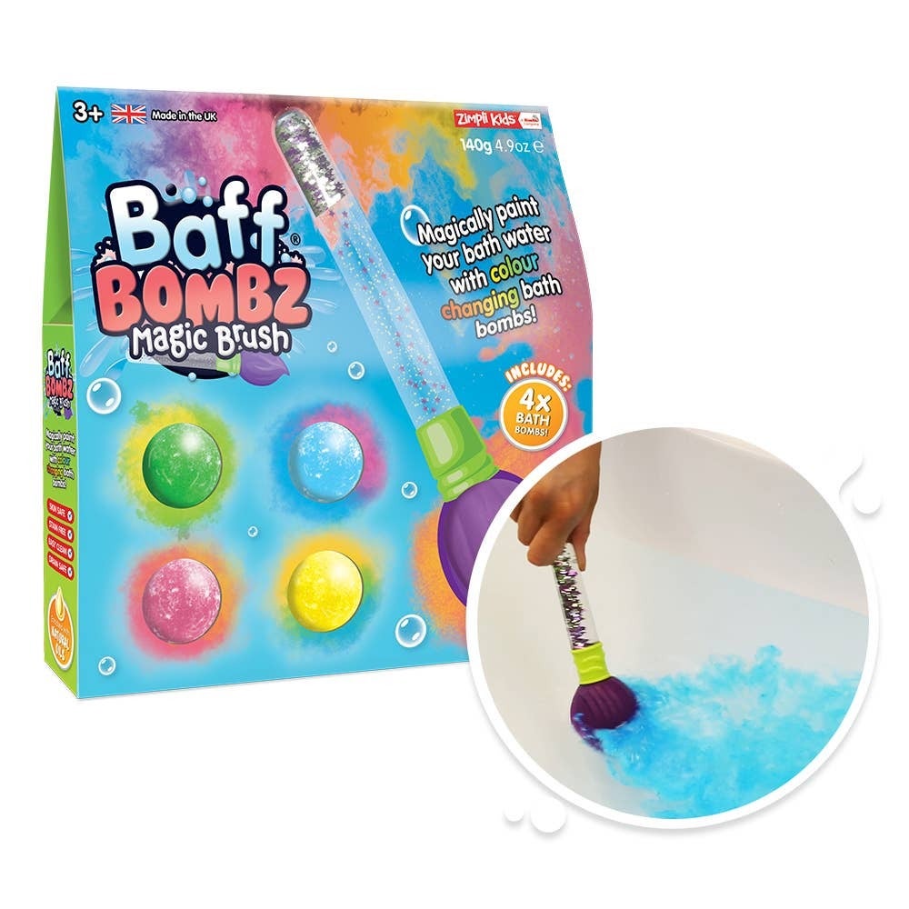 Zimpli Kids Baff Bombz Magic Brush Bath Bomb Painting Bath Toy