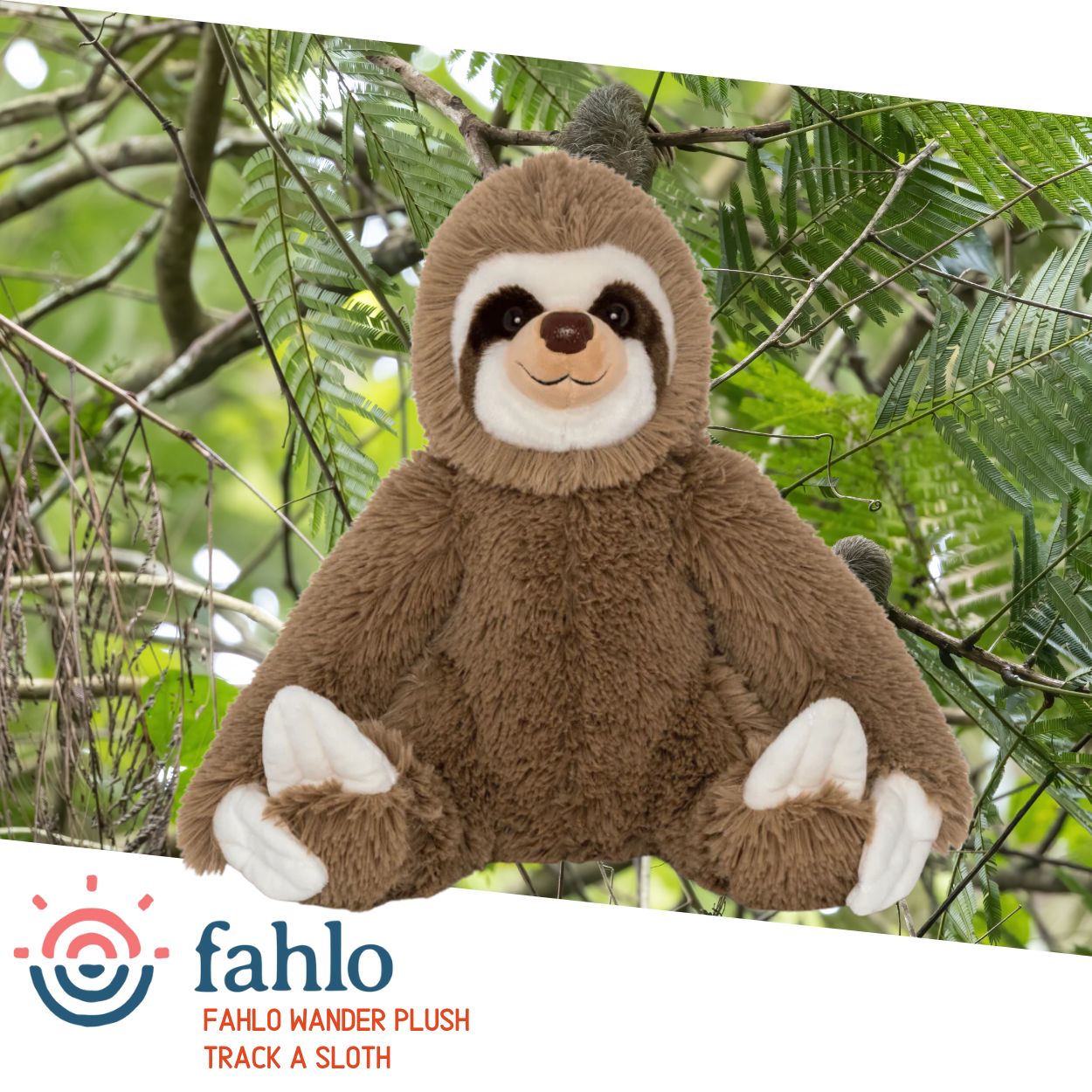 Fahlo Wander Plush Track a Sloth Just Jonah